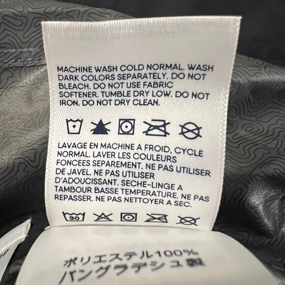 Lands' End Women's Rain Jacket Size Medium 10-12 Hooded Navy Blue - Picture 11 of 11